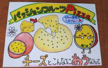 パッションフルーツのピザレシピのイラスト